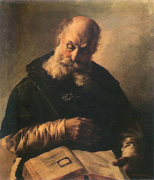 Old man with book, unknow artist
